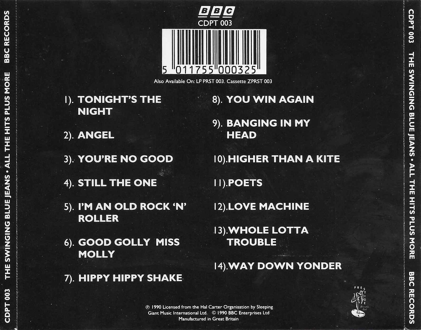 Back cover of CDPT 003